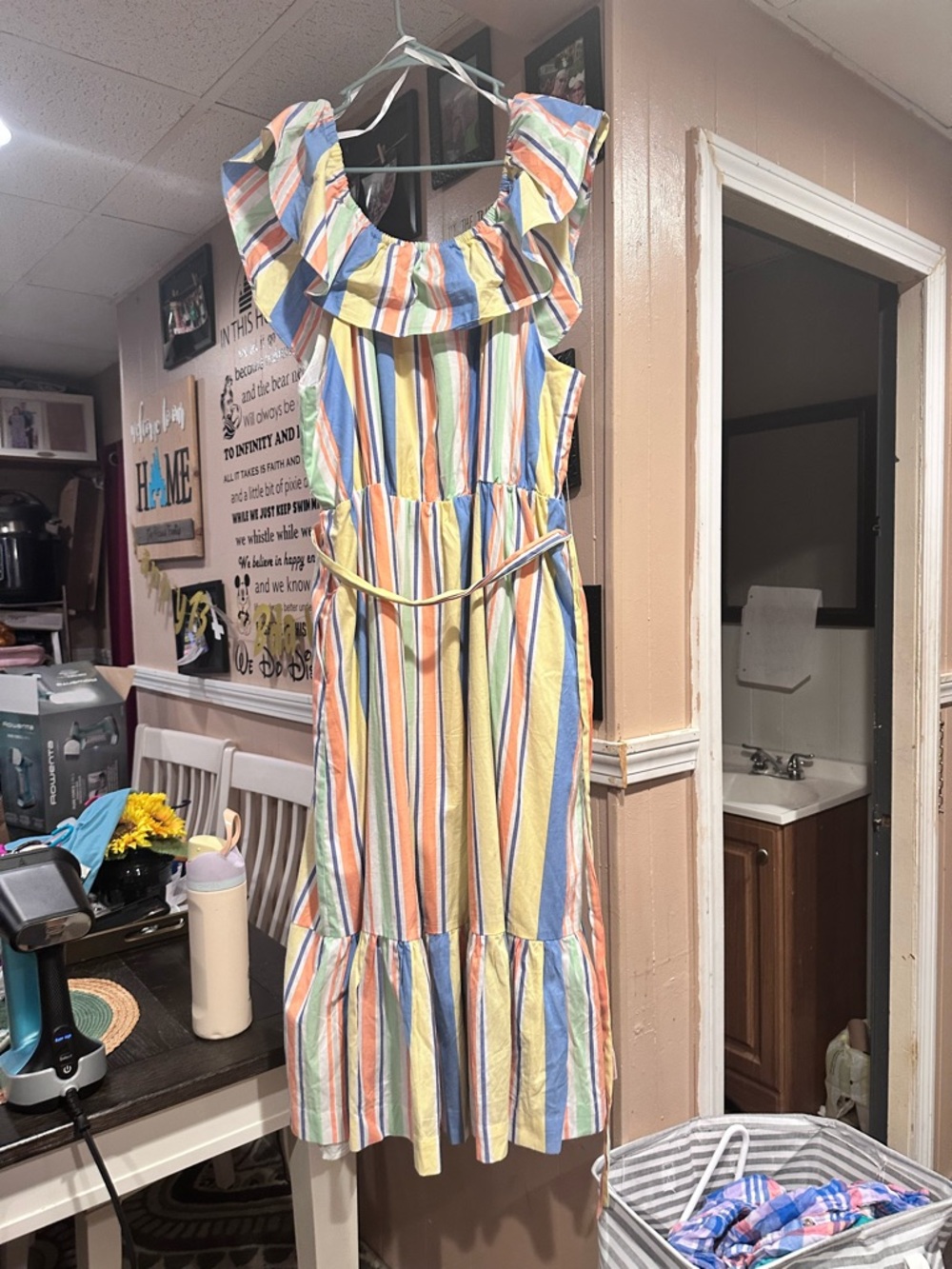 croft & barrow Pastel Multi-Stripe Maxi Dress
